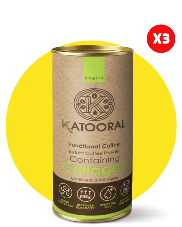 قهوه عملکردی کلاژن پپتاید کاتورال (Katooral) (بسته 3 عددی)
